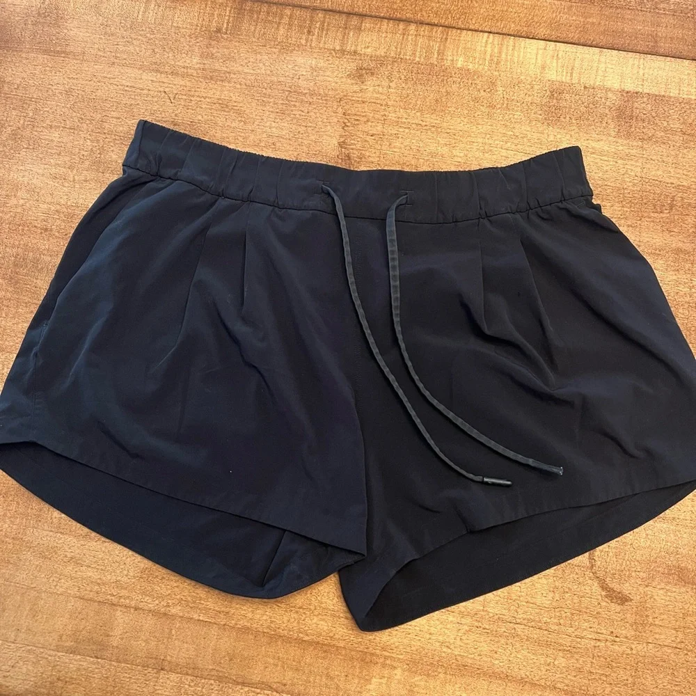 Lululemon Black Athletic Drawstring Shorts
